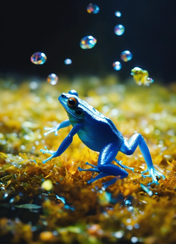 Shutterstock Account Free, Poison Dart Frog, Frog, Organism, Liquid, Electric Blue