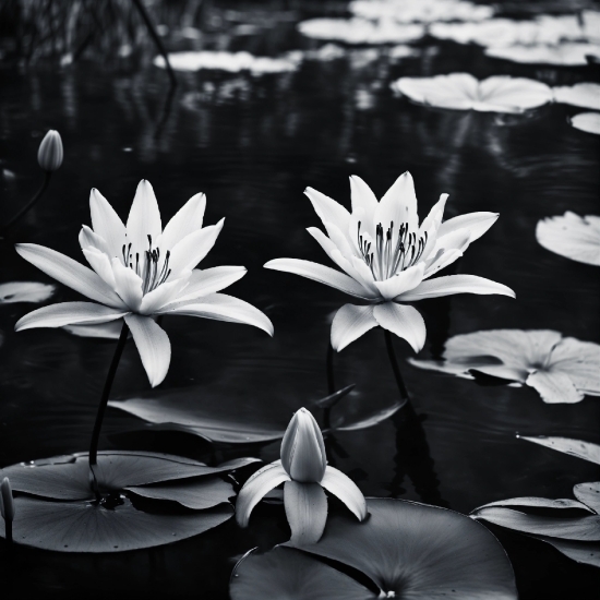 Stable Diffusion For Video, Flower, Water, Plant, White, Petal