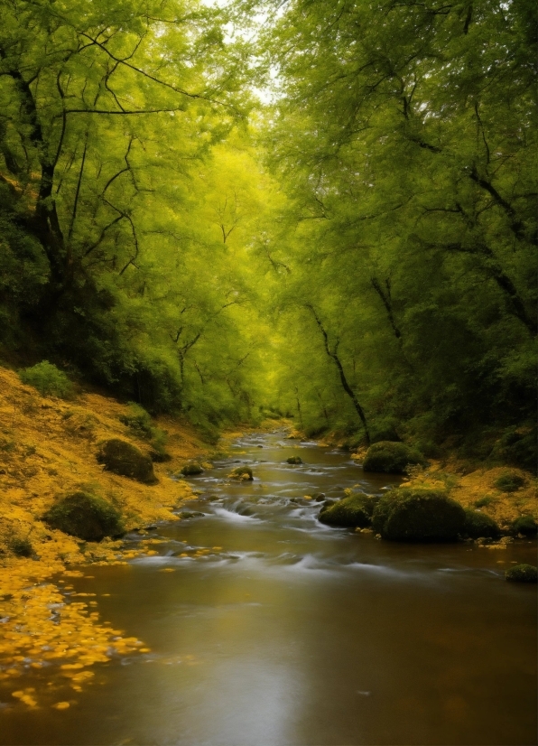 Stock Video Background Loop, Water, Plant, Natural Environment, Natural Landscape, Fluvial Landforms Of Streams