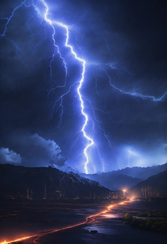 Three D Wallpaper Download, Cloud, Sky, Lightning, Atmosphere, Thunder