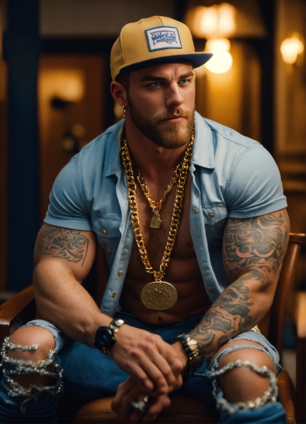 Top Full Hd Wallpaper, Watch, Muscle, Beard, Flash Photography, Cap