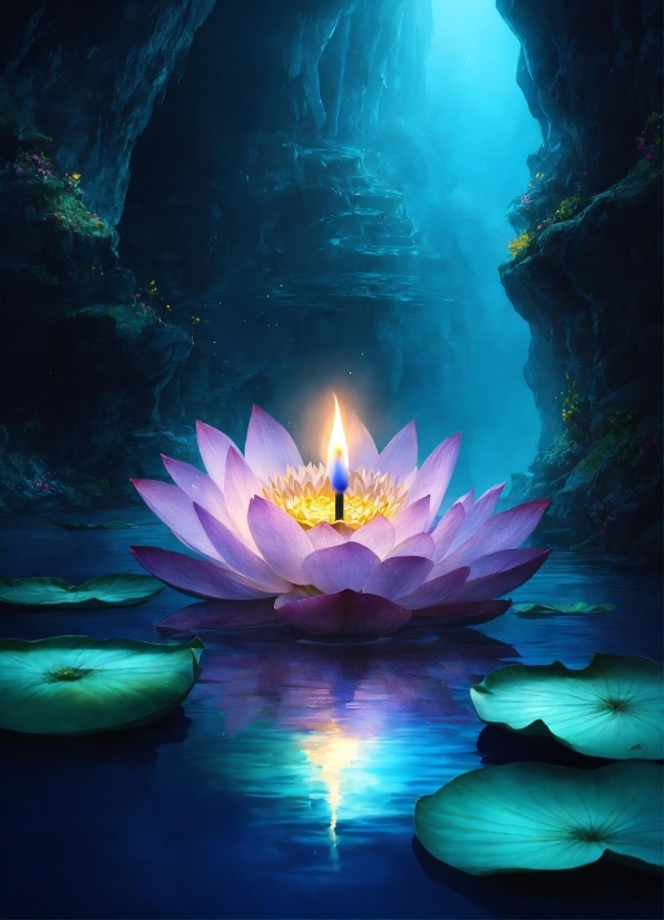 Under The Sea Video Background, Flower, Plant, Lotus, Liquid, Light