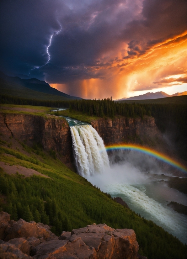 Valentines Day Stock Video, Cloud, Sky, Water, Rainbow, Lightning