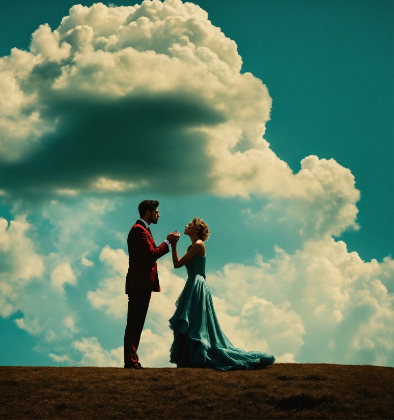 Wallpaper 1920x1080, Cloud, Sky, Wedding Dress, Bride, People In Nature