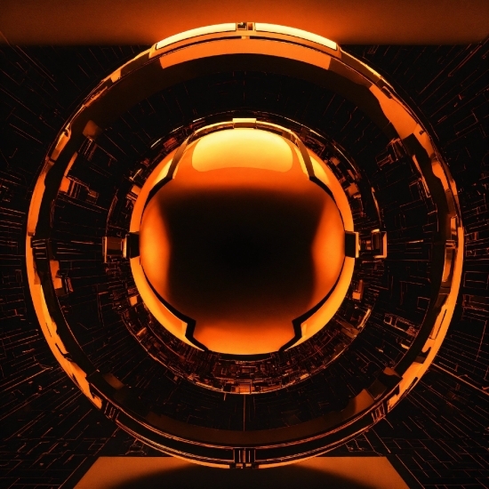 Wallpaper Background Full Hd, Amber, Circle, Tints And Shades, Gas, Symmetry