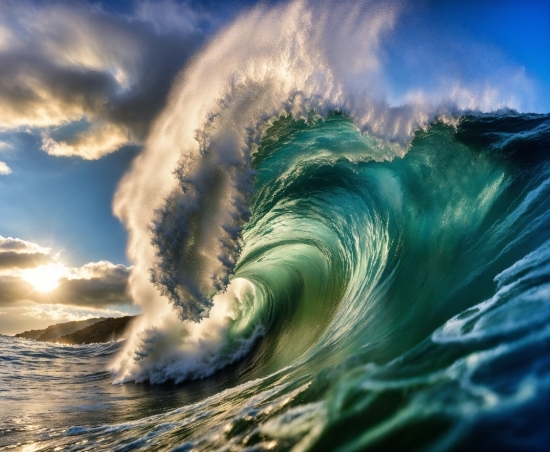 Water, Cloud, Liquid, Sky, Fluid, Wind Wave