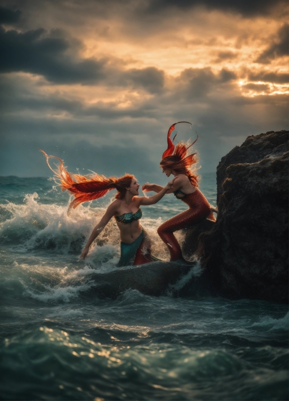 Water, Cloud, Sky, Flash Photography, Happy, People In Nature