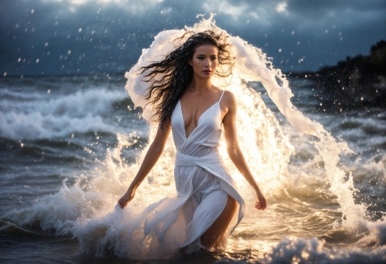 Water, Cloud, Sky, People In Nature, Mythical Creature, Dress