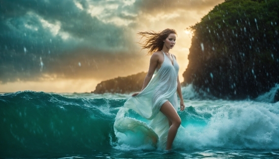 Water, Cloud, Sky, People In Nature, Nature, Flash Photography