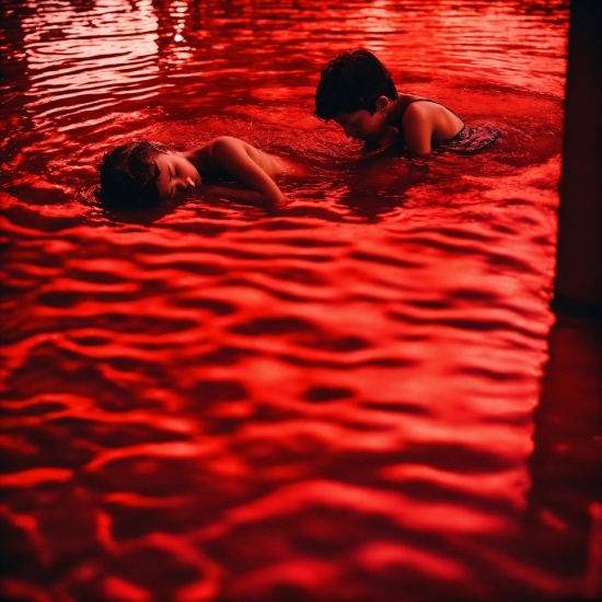 Water, Liquid, Light, Fluid, Orange, Red