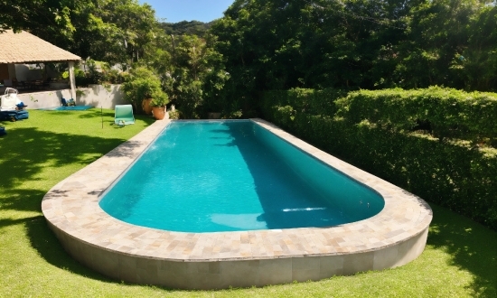 Water, Plant, Azure, Rectangle, Swimming Pool, Grass