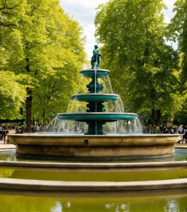 Water, Plant, Botany, Tree, Fountain, Building