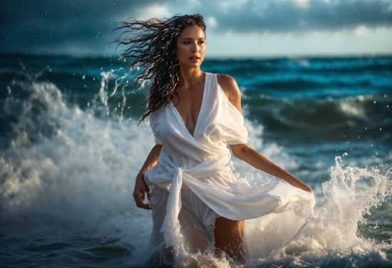 Water, Sky, Cloud, People In Nature, Azure, Flash Photography