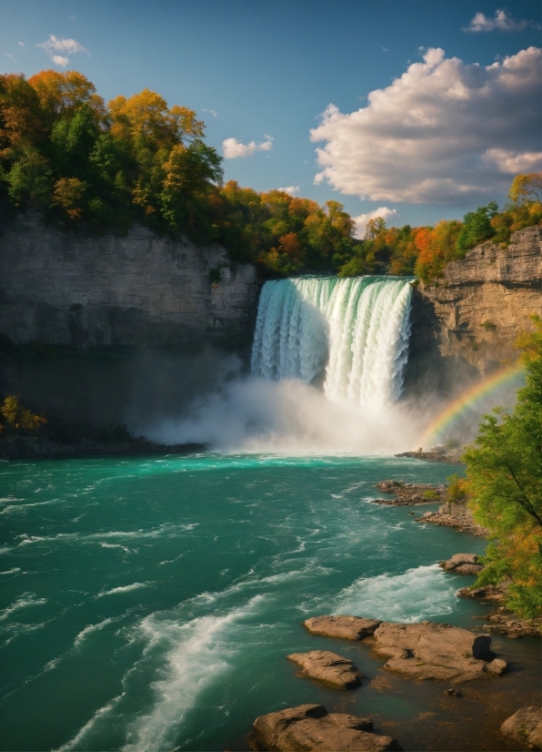 Water, Sky, Cloud, Water Resources, Fluvial Landforms Of Streams, Natural Landscape