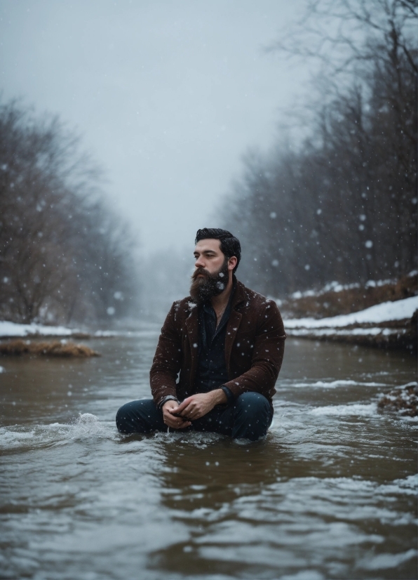 Water, Sky, Flash Photography, Tree, Beard, Atmospheric Phenomenon