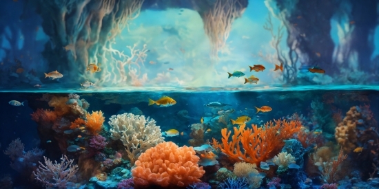 Water, Vertebrate, Nature, Azure, Underwater, Natural Environment