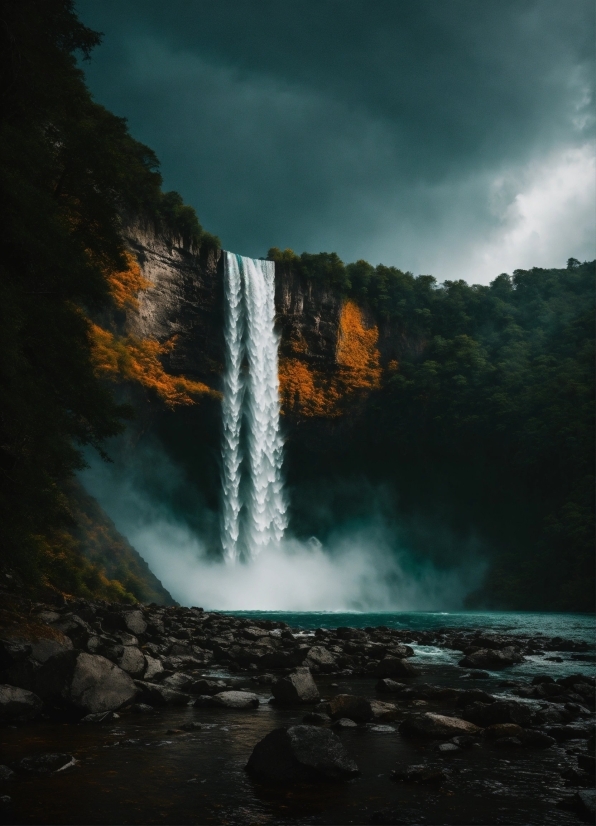 Websites For Free Stock Videos, Water, Cloud, Sky, Natural Landscape, Waterfall