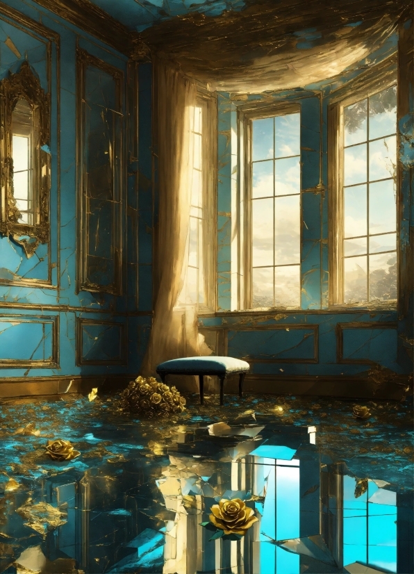 Window, Light, Blue, Interior Design, Water, Building