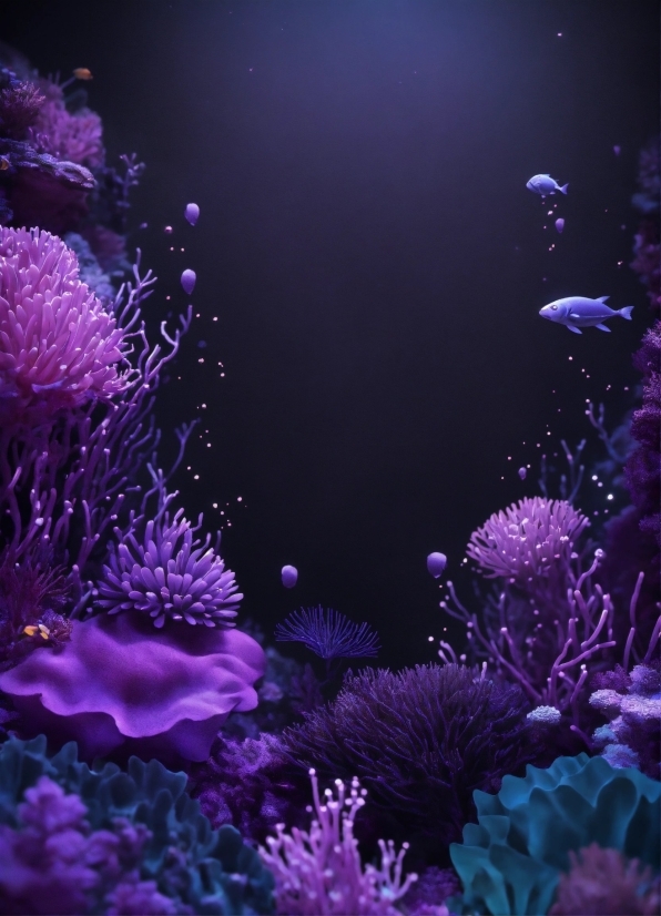 Wombo Ai Image, Water, Plant, Purple, Underwater, Natural Environment