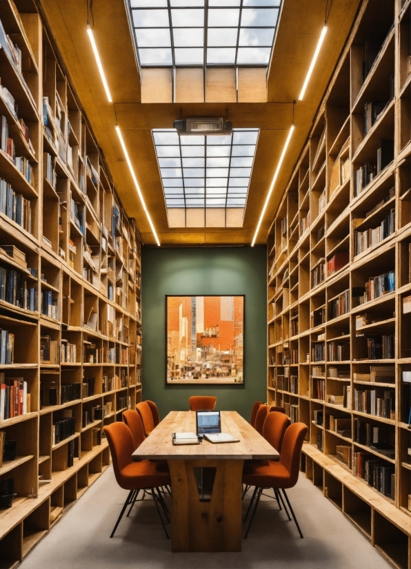 2021 Visual Arts Centre, Bookcase, Table, Shelf, Wood, Interior Design