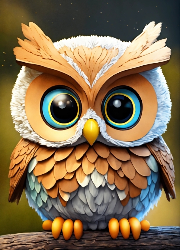 3d Modeling Software Free Online, Bird, Eye, Yellow, Owl, Wood