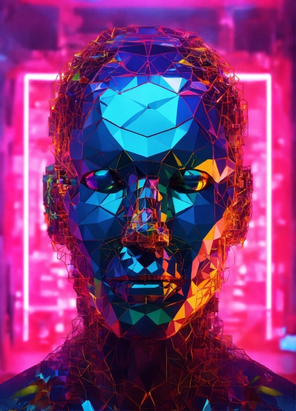 A Content Creator, Purple, Art, Red, Electric Blue, Symmetry