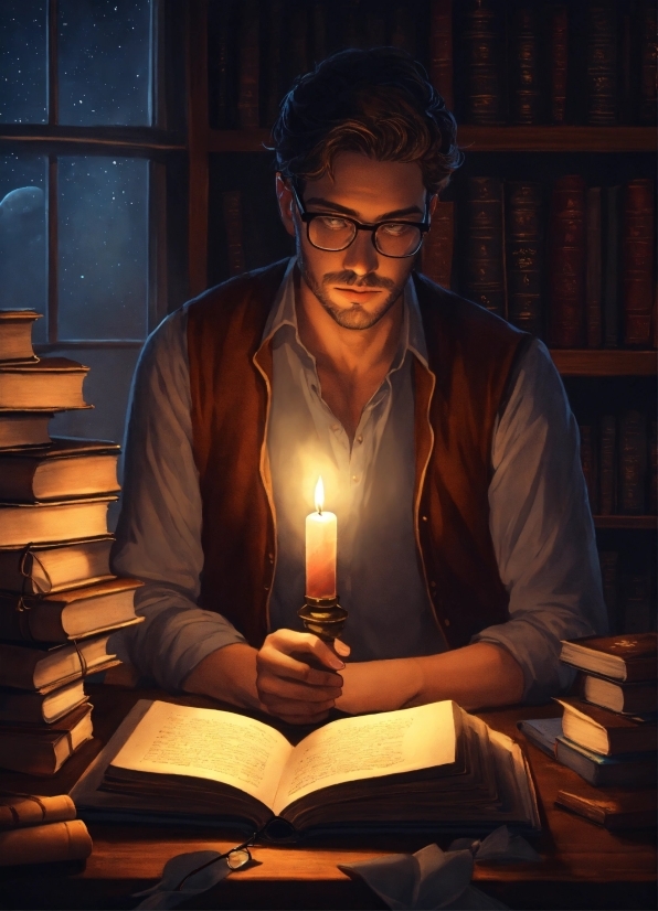 Academy Of Visual And Performing Arts, Glasses, Hand, Candle, Book, Vision Care