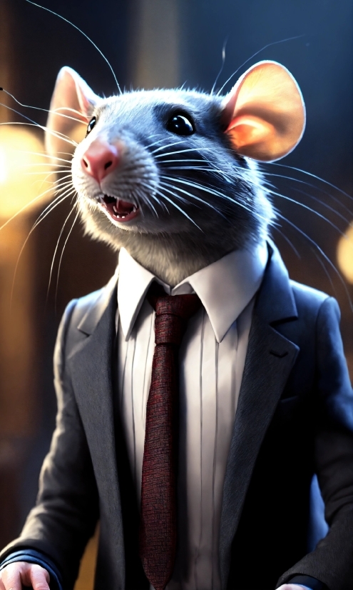 Animated Video Ads Maker, Blue, Tie, Rodent, Dress Shirt, Carnivore