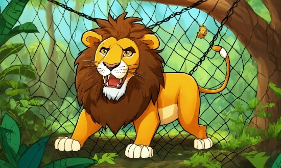 Architecture Stock Photos, Cartoon, Carnivore, Lion, Organism, Window