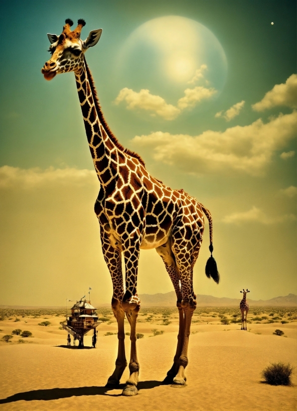 Automatic Video Maker From Photos, Giraffe, Sky, Cloud, Giraffidae, Photograph