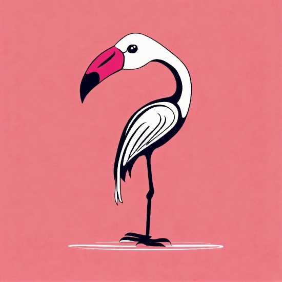 Backsound Aesthetic No Copyright, Bird, Beak, Flamingo, Fluid, Art