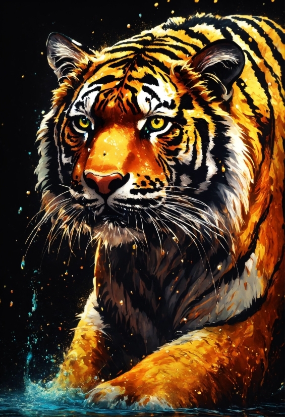 Bengal Tiger, Siberian Tiger, Tiger, Felidae, Carnivore, Liquid