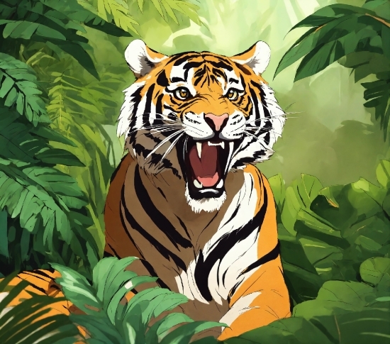 Best Free Video Effects App, Bengal Tiger, Siberian Tiger, Tiger, Nature, Leaf