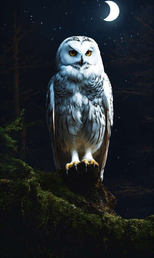 Bing Public Domain Images, Snowy Owl, Bird, Light, Nature, Owl