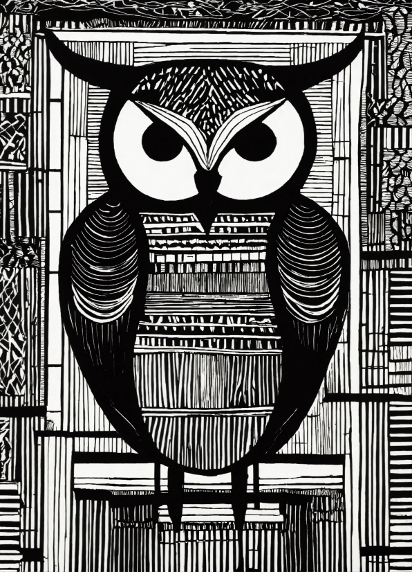 Bird, Vertebrate, White, Black, Owl, Beak