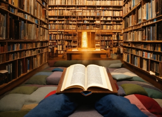 Bookcase, Property, Shelf, Book, Light, Publication