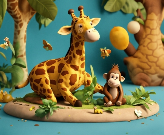 Books In The Public Domain 2023, Giraffidae, Giraffe, Nature, Organism, Toy