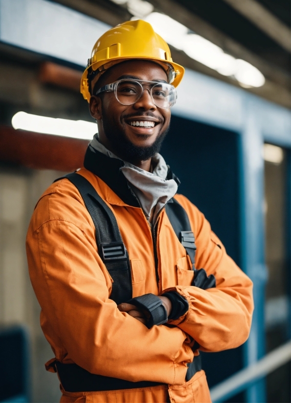 Camera Raw Filter Photoshop, Smile, Outerwear, Hard Hat, Workwear, Helmet