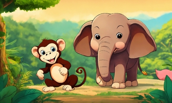 Capcut Video Edit, Elephant, Ecoregion, Vertebrate, Cartoon, Nature