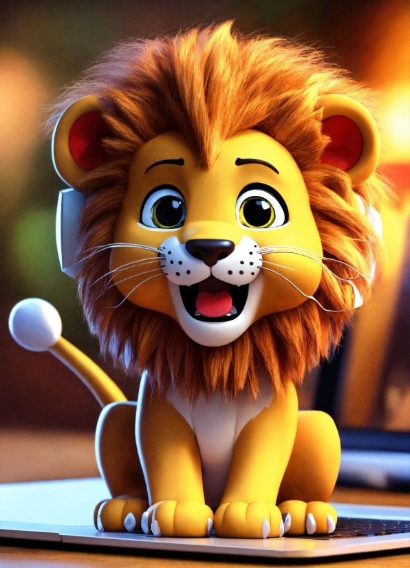 Cartoon, Felidae, Carnivore, Happy, Lion, Big Cats