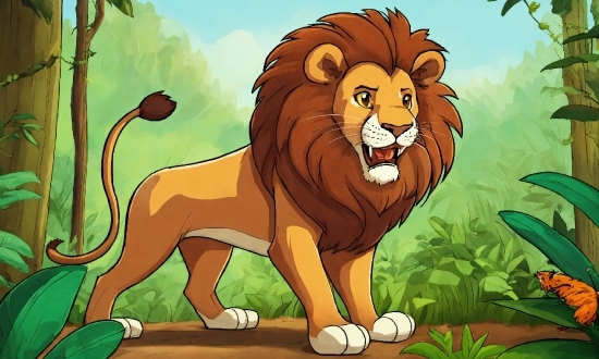 Cartoon, Felidae, Carnivore, Organism, Lion, Big Cats