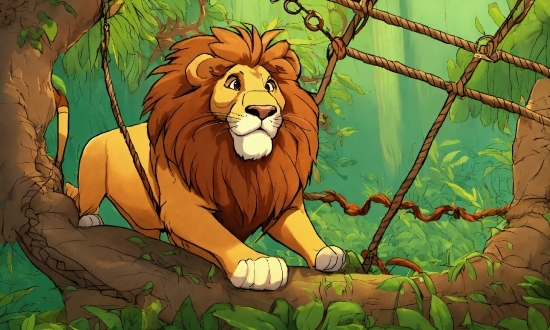 Cartoon, Felidae, Lion, Carnivore, Masai Lion, Big Cats