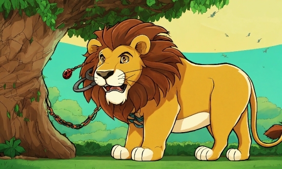 Cartoon, Felidae, Lion, Carnivore, Organism, Big Cats