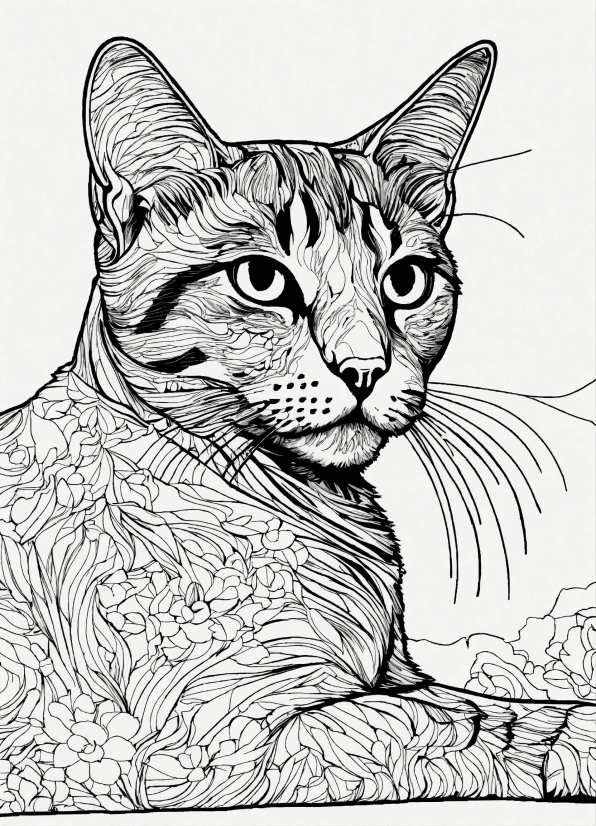 Cat, Carnivore, Organism, Art, Felidae, Line