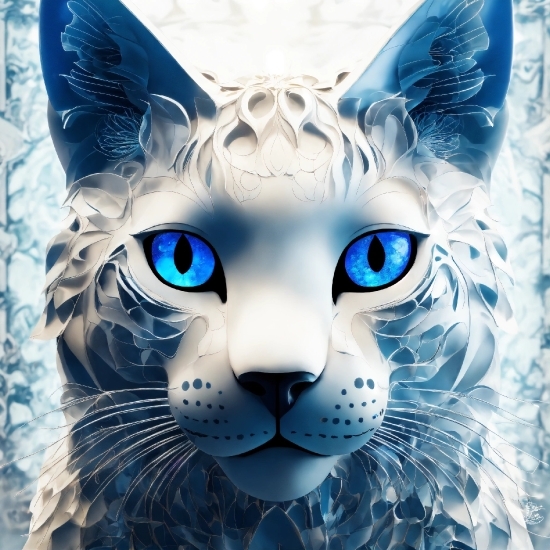 Cat, Eye, Vertebrate, White, Felidae, Azure