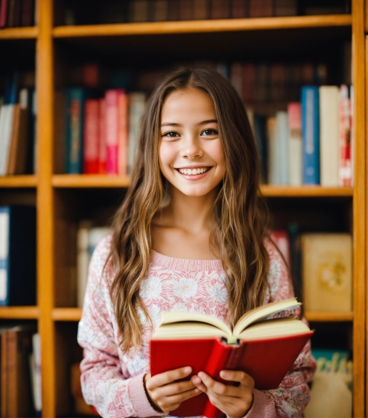 Cb Background Photo Editing, Smile, Hairstyle, Facial Expression, Bookcase, Shelf