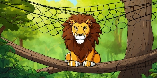 Cc0 License Photos, Carnivore, Felidae, Lion, Cartoon, Tree