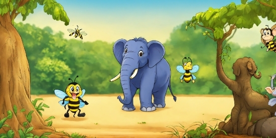 Cc0 Stock Photos, Elephant, Cartoon, Ecoregion, Green, Nature