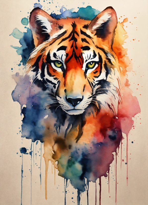 Content Creator Strategy, White, Bengal Tiger, Paint, Felidae, Siberian Tiger