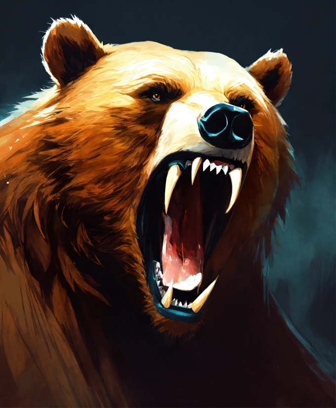 Copyright Free Animated Images, Head, Roar, Felidae, Fang, Brown Bear